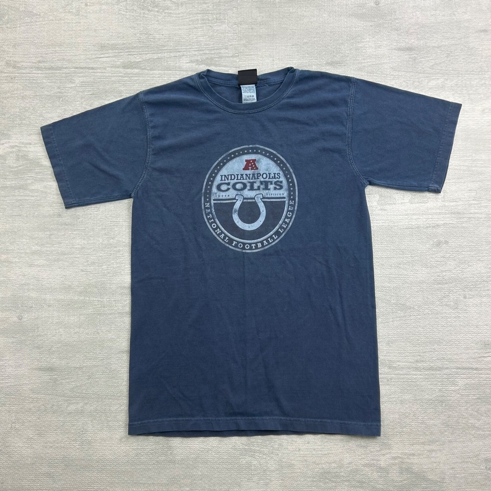 Vintage Y2K Indianapolis Colts Shirt Size Small Blue NFL Football AFC Logo